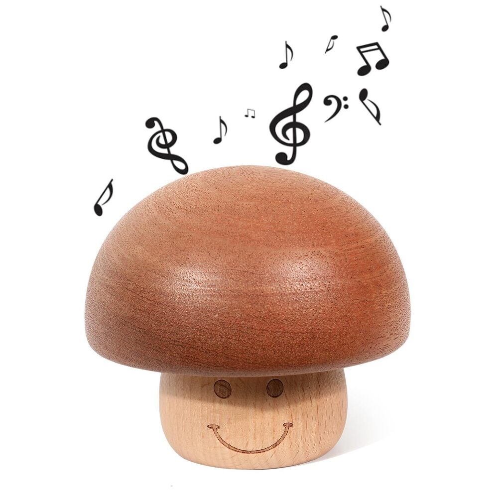 3008 You are My Sunshine Wood Music Box,Cute Mushroom Clockwork Musical